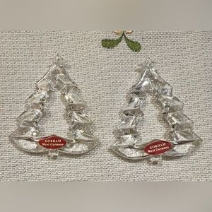 Gorham Vintage West Germany Lead Crystal Holiday Christmas Tree Ornaments - 2